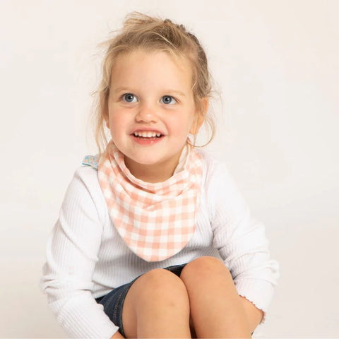 ALL4ELLA Bandana Bibs 2pk - Gingham Strawberry
