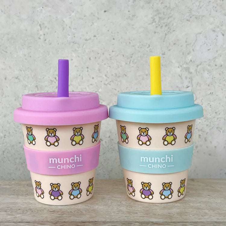 Munchi Chino Beary Cute Babychino Cup (Pink) - Straw Included