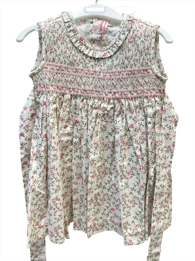 Meleze Hand Smocked Dress Green GF00 12M