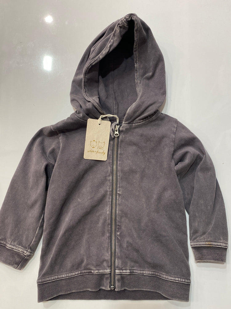 Wilson+Frenchy Ash Washed Back Hooded Jacket with Zip