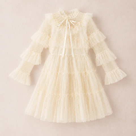 EllieEllie Amelie Long Sleeve Tulle Girl Dress