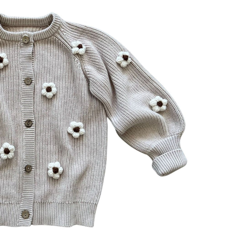 ArthurAve Beige/Cream Flower Cardigan