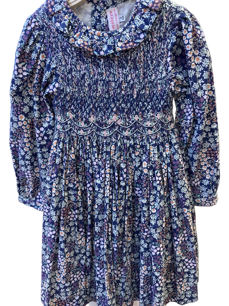Meleze Hand Smocked Dress Long Sleeves Eur multi 6M-8Y