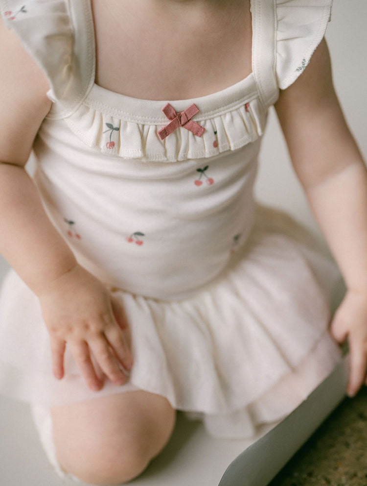 Aster&Oak CHERRY TUTU SINGLET ONESIE