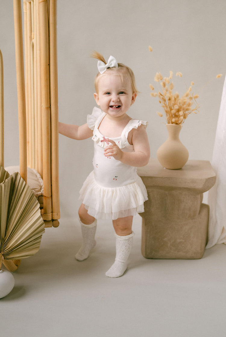 Aster&Oak CHERRY TUTU SINGLET ONESIE