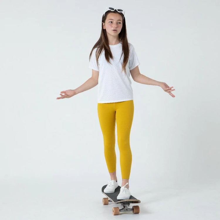 Lesimo Girls MellowTouch Collection Leggings - Mustard Yellow
