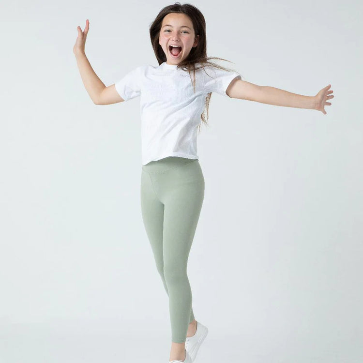 Lesimo Girls MellowTouch Collection Leggings - Avocado Green