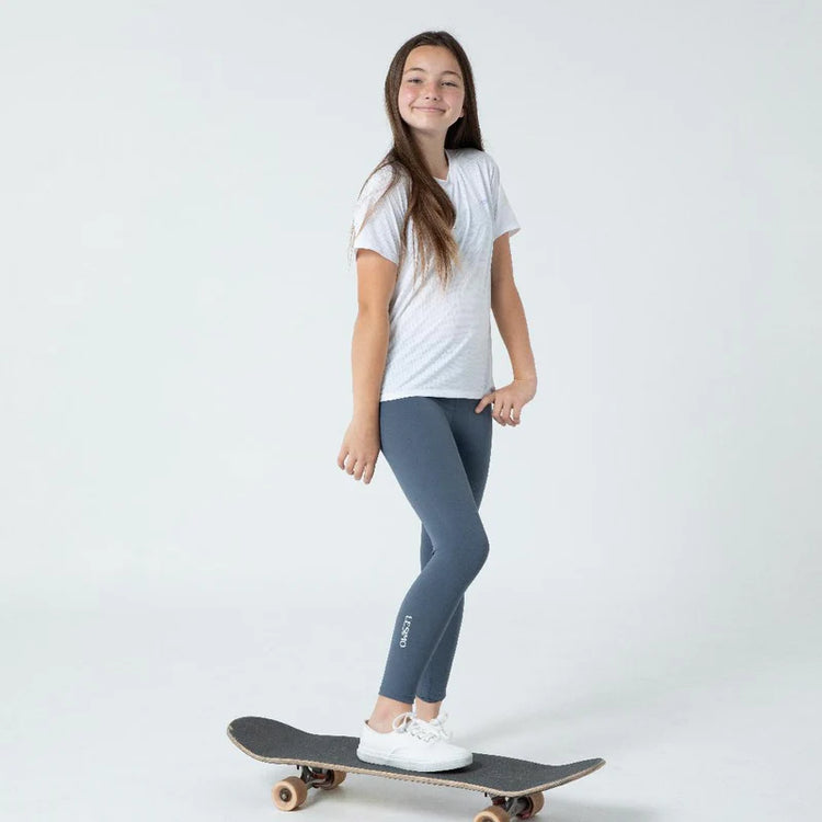 Lesimo Girls MellowTouch Collection Leggings - Graphite Grey