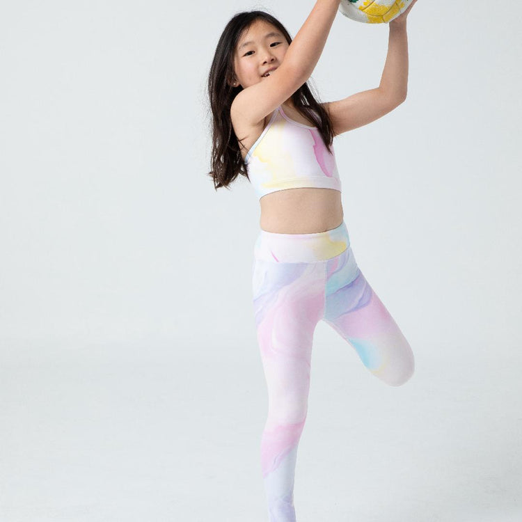 Lesimo Girls MellowTouch Collection leggings - Pastel Rainbow