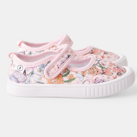 Walnut x May Gibbs Mary Jane Canvas - Rainbow Floral