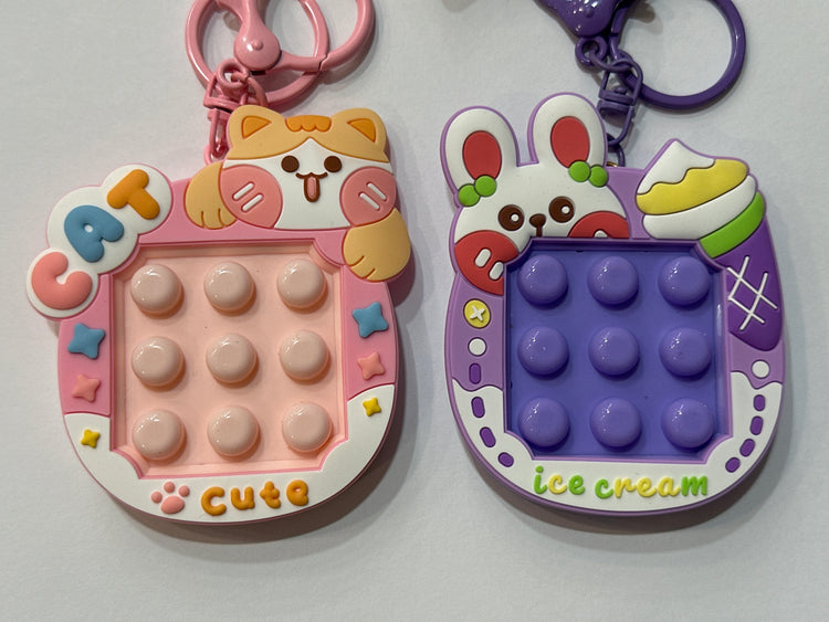Funny Stress Relief Poppet Bunny Keychain