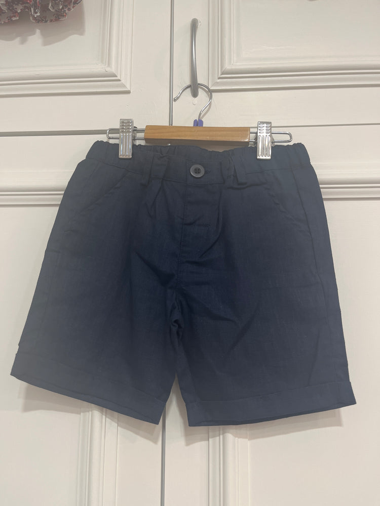 Designer Kidz FinIey Linen Shorts - Navy