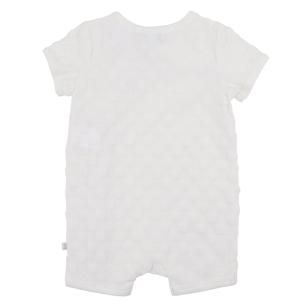 BEBE  CLOUD SPOT LAYETTE SHORT SLEEVE ROMPER