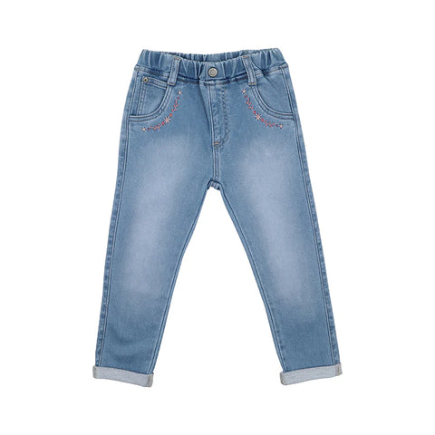 FOX & FINCH LIGHT INDIGO DENIM JEANS - LIGHT BLUE (SIZE 3-7)