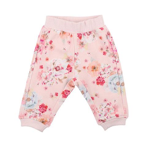 FOX & FINCH PINK BLOOM TRACK PANTS - PINK BLOOM (SIZE00-2)