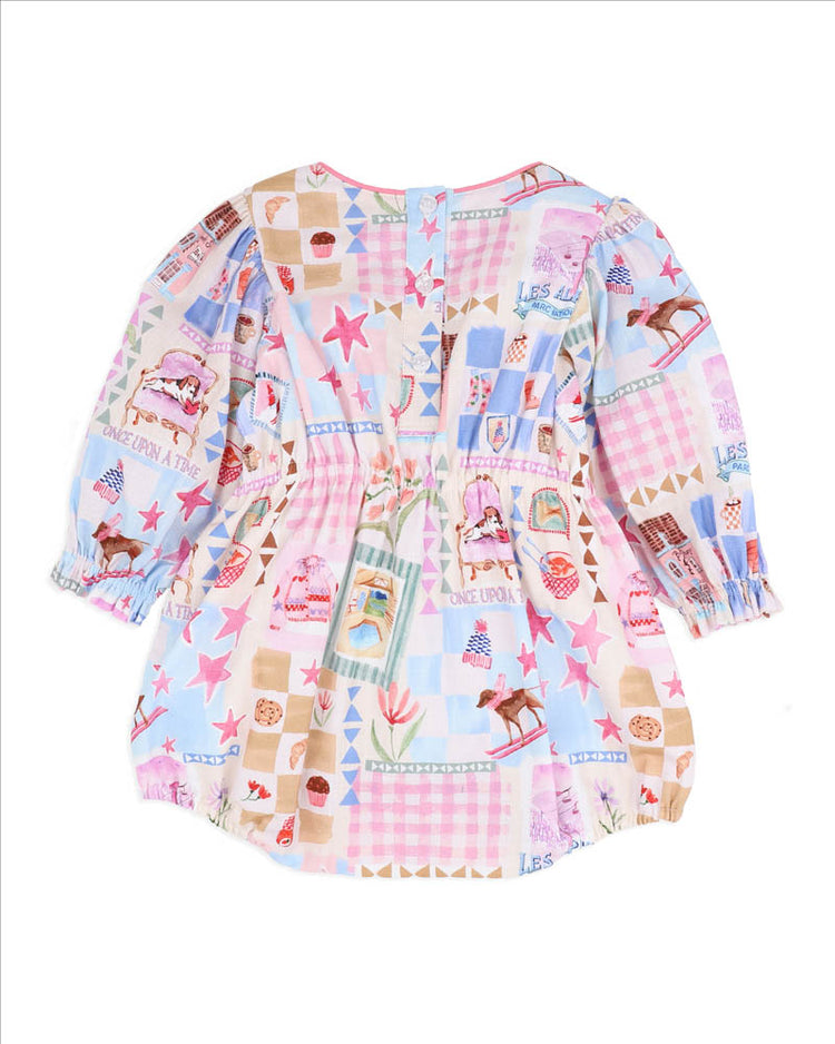 Fox & Finch WINTER VACAY PRINT LS ROMPER