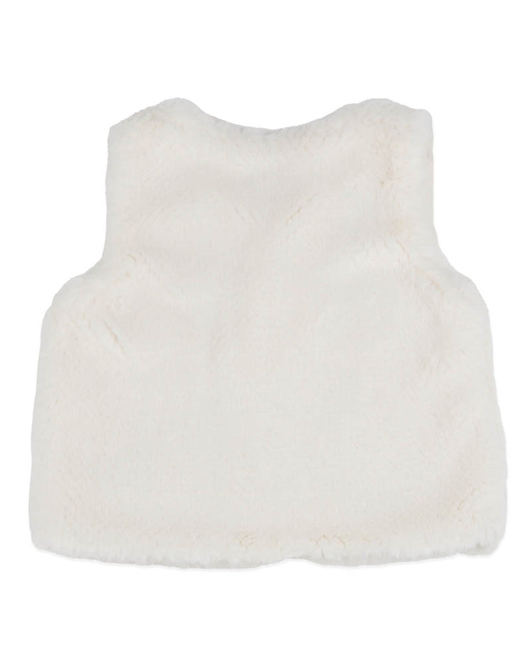 Fox & Finch ORCHARD BLOOM EMB. FAUX FUR VEST 3-7 YRS