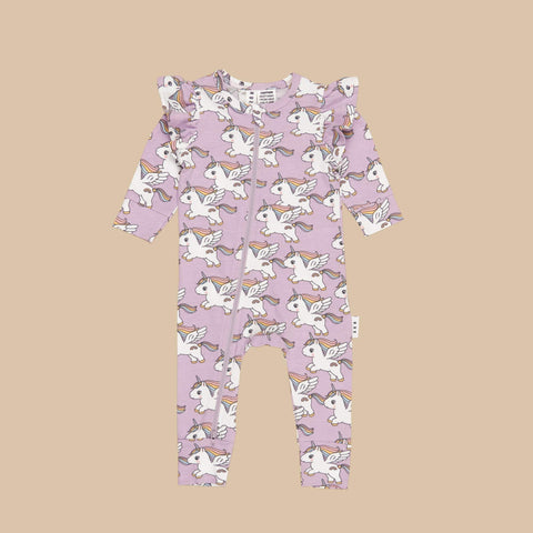 Huxbaby  Magical Unicorn Frill Romper (0-18M)