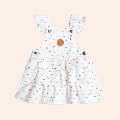 Huxbaby Hux Heart Cake Pinafore Dress