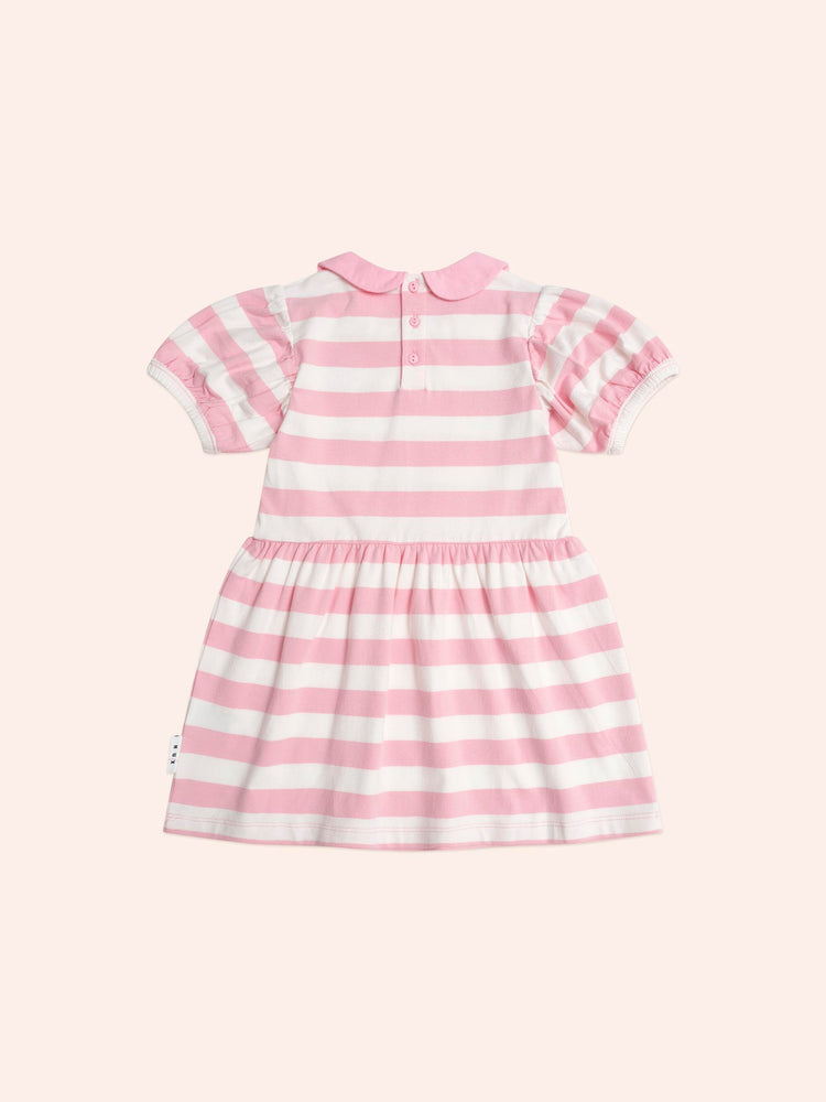 Huxbaby Hux Strawberry Stripe Puff Sleeve Dress