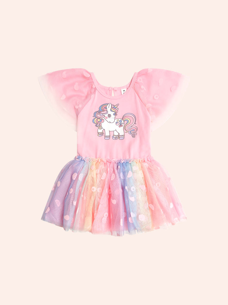 Huxbaby Hux Rainbow Unicorn Tulle Dress