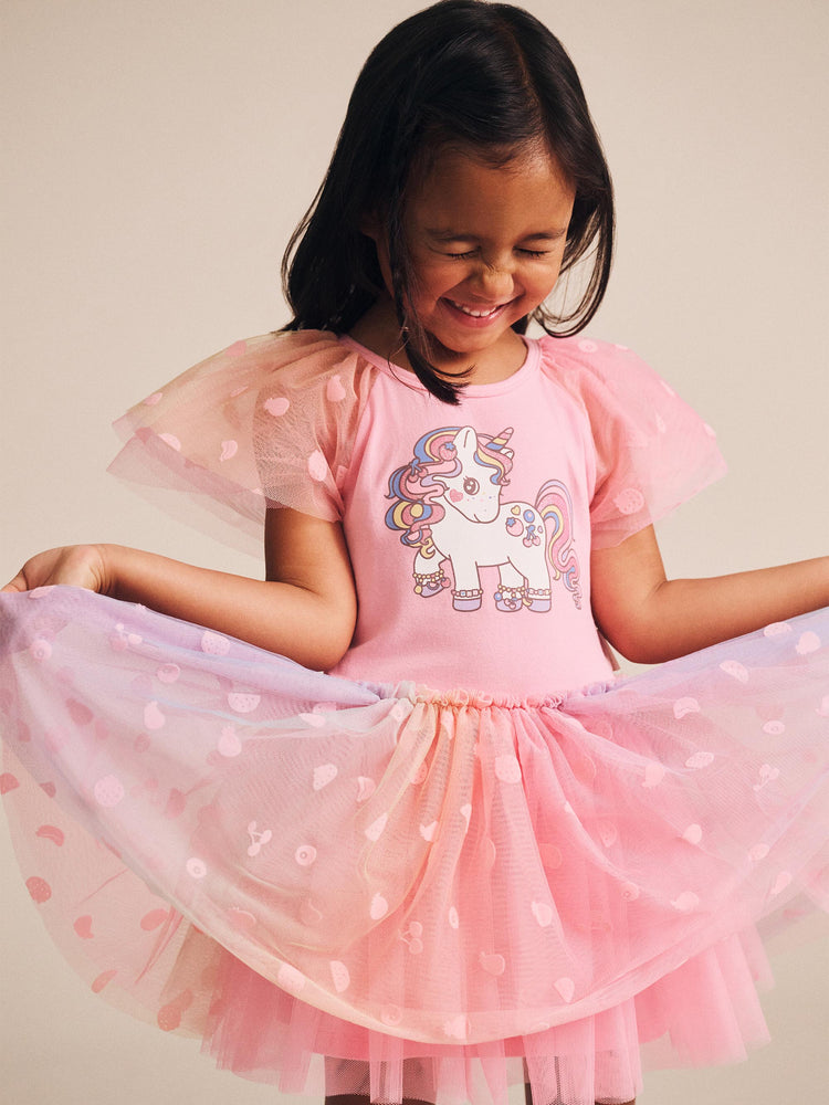 Huxbaby Hux Rainbow Unicorn Tulle Dress