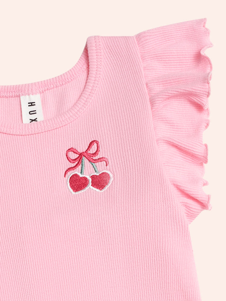 Huxbaby Hux Cherry Pie Rib Tulle Dress