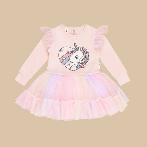 Huxbaby Loveheart Unicorn Ballet Dress (1Y-8Y)