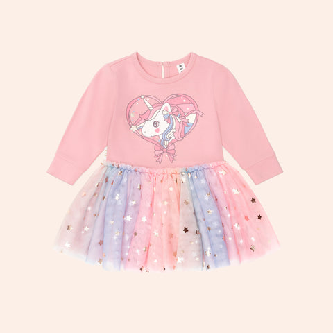 Huxbaby WHIMSICAL UNICORN TULLE BALLET DRESS