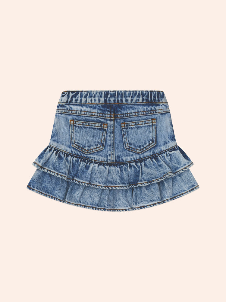 Huxbaby DREAMY DENIM TIRERED SKIRT