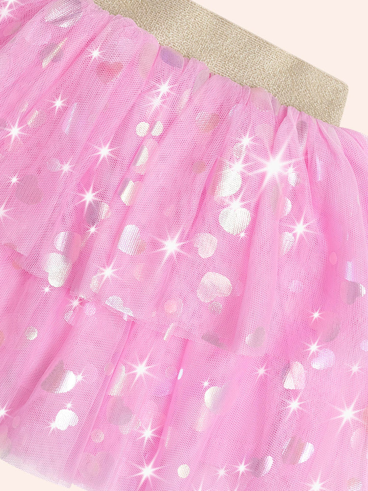 Huxbaby Party Hearts Tiered Tulle Skirt