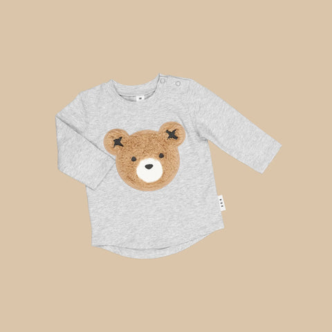 Huxbaby Grey Furry Huxbear Top  (0-8Y)