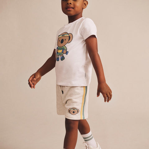 Huxbaby Kel Koala Tee and Shorts Special Combo with free Kangaroo Backpack