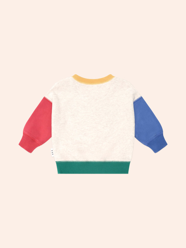 Huxbaby FURRY HUXBEAR COLOUR BLOCK SWEATSHIRT