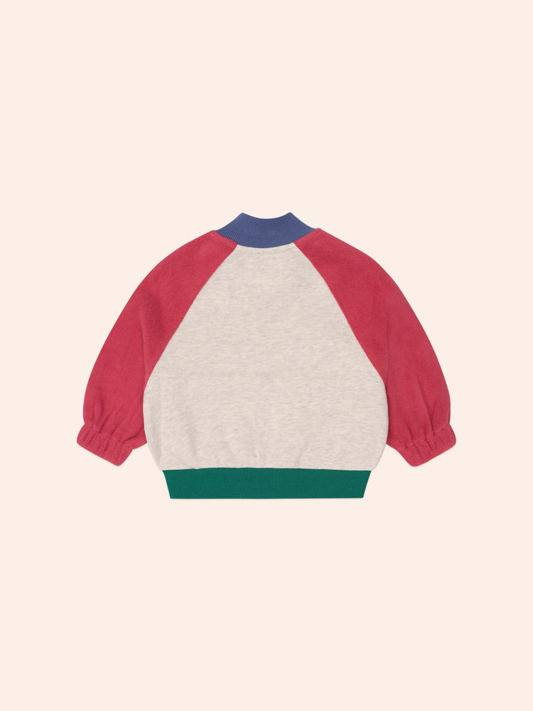 Huxbaby COLOUR BLOCK ZIP SWEAT