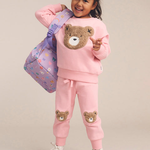 Huxbaby BLUSH FURRY HUXBEAR TRACK PANT and TOP Set With Free TOY Special Combo Set