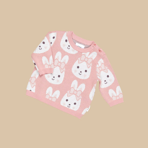 Huxbaby Bunny Love Knit Jumper (3M-8Y)