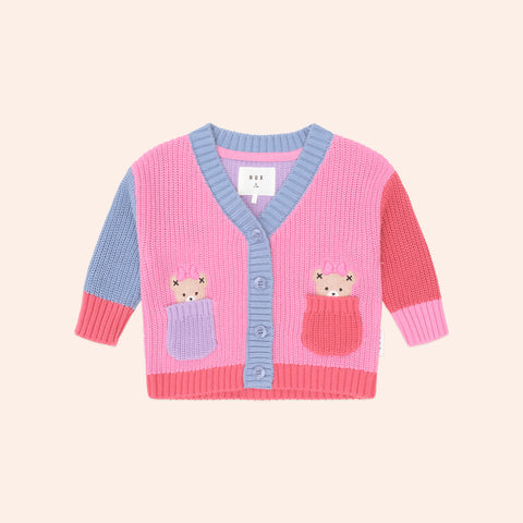 Huxbaby COLOUR BLOCK HUXETTE CARDIGAN