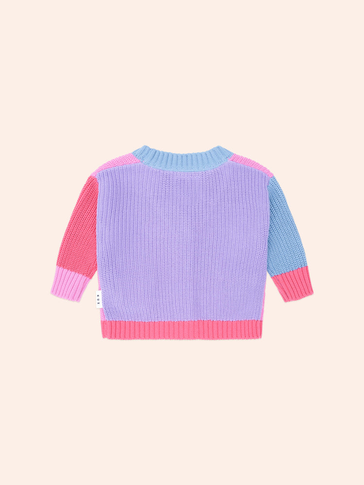 Huxbaby COLOUR BLOCK HUXETTE CARDIGAN