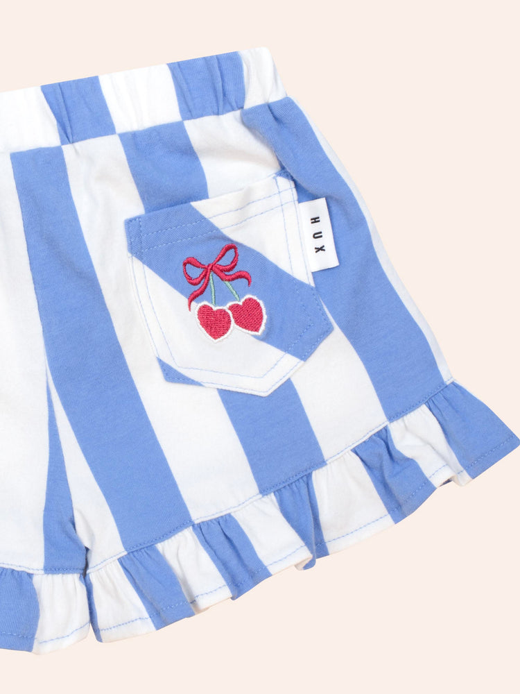 Huxbaby Seaside Cherry Stripe Frill Skort