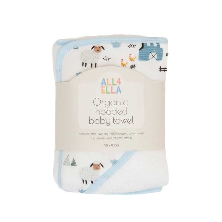 ALL4ELLA Baby hooded towel - Barnyard