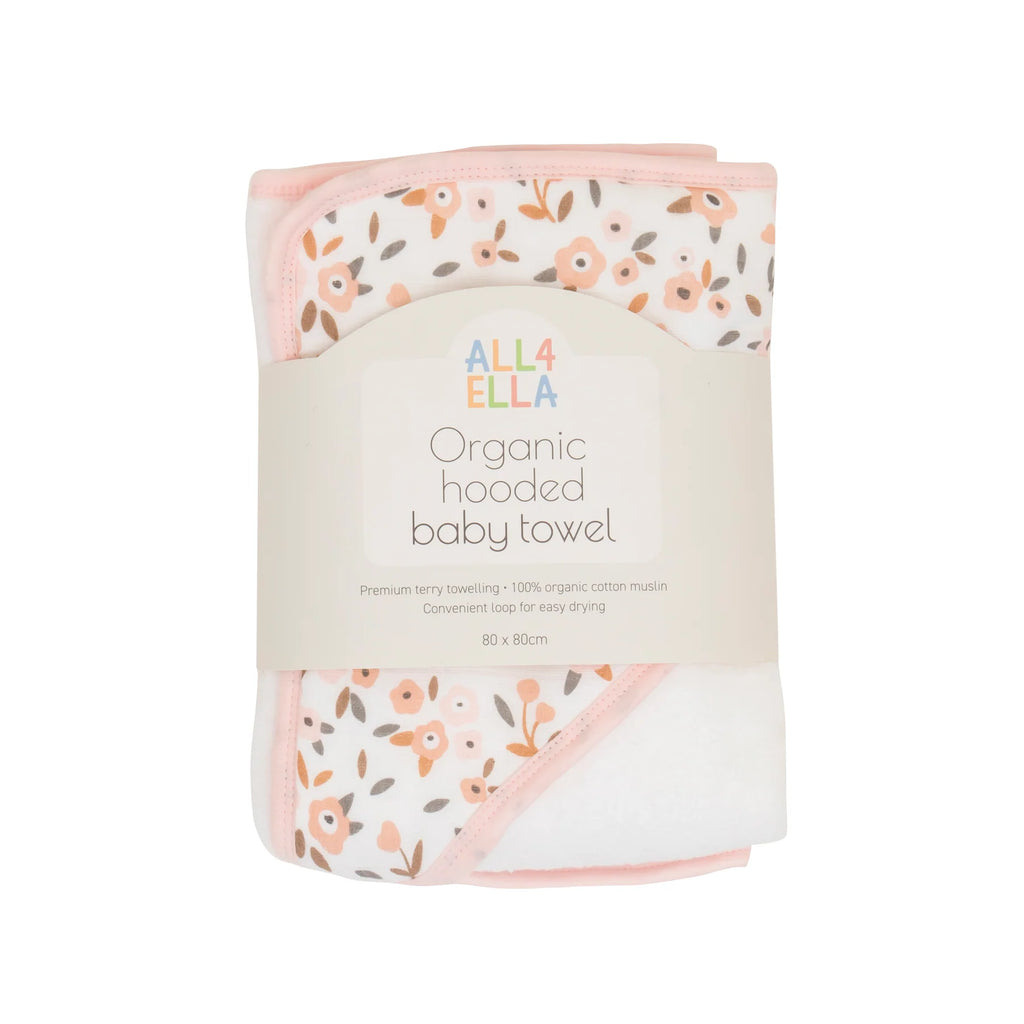 ALL4ELLA Baby hooded towel - Floral Bouquet
