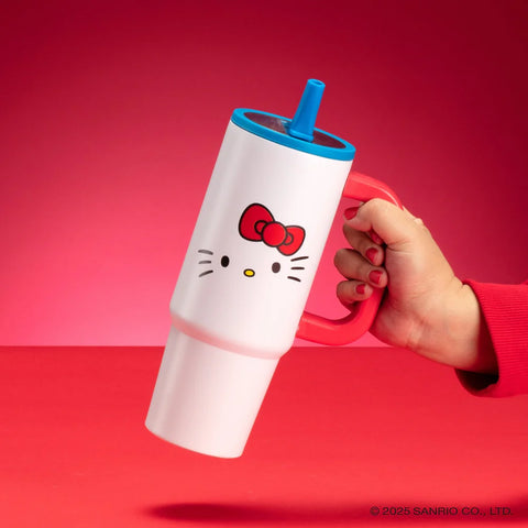 Bobbleware Hello Kitty Hydrate Insulated Tumbler W/ Handle & Flip Straw 30oz/880ml