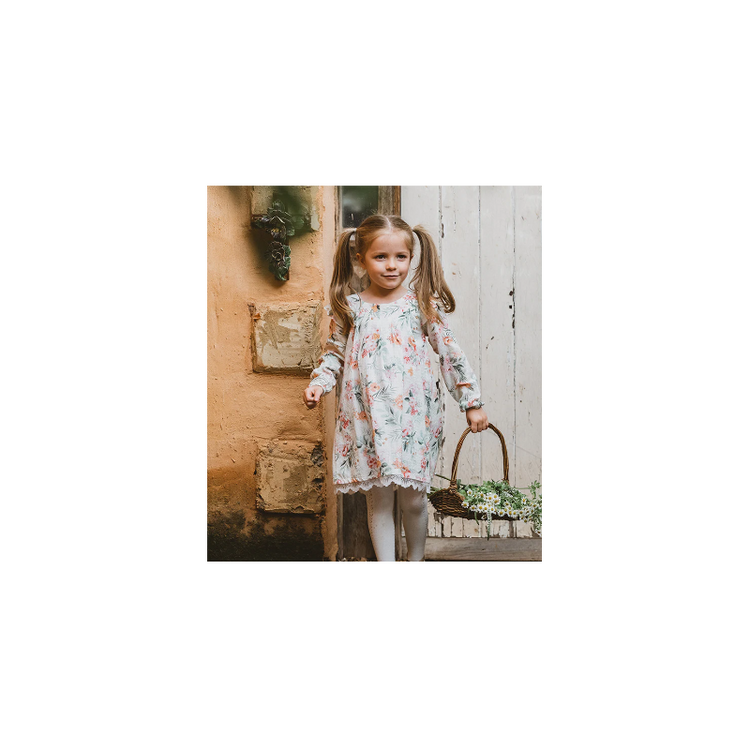 Bebe Esme Print Long Sleeve Dress Puddle