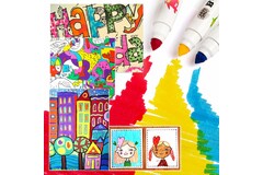 WASHABLE MARKERS -BABY ROO 12 COLORS