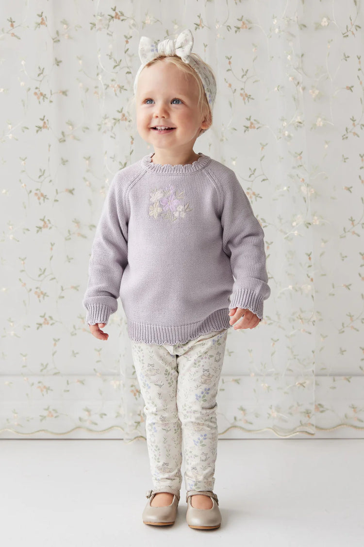 Jamie Kay Organic Cotton Everyday Legging - Moons Garden Lavender
