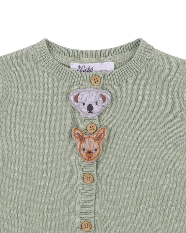 BEBE AUSTRALIANA ORGANIC NOVELTY CARDIGAN