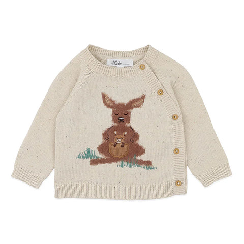 BEBE CHARLIE KANGAROO ORGANIC KNITTED CARDIGAN