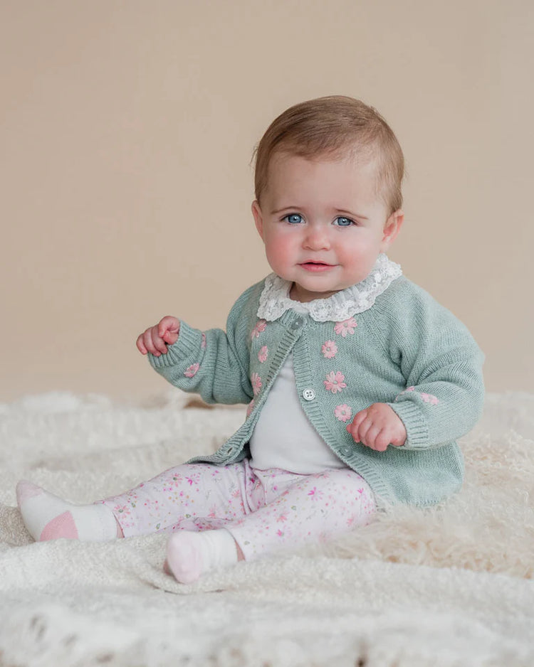 BEBE LACE COLLAR ORGANIC BODYSUIT