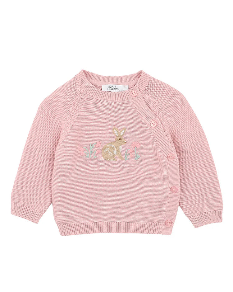 BEBE FERN BUNNY ORGANIC KNITTED JUMPER